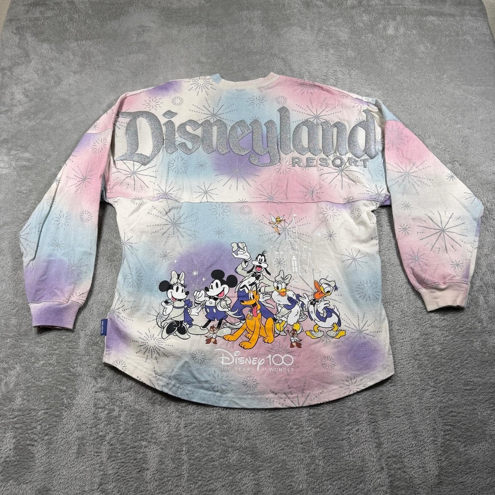 Disney Disneyland Resort 100 Spirit Jersey Shirt Womens Small Multicolor Mickey
